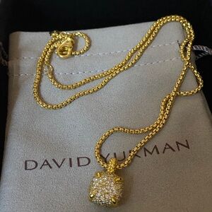 David Yurman Gold Necklace with Diamond Pendant